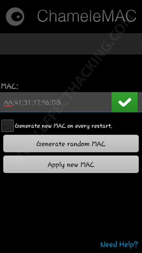 reset andy emulator mac address